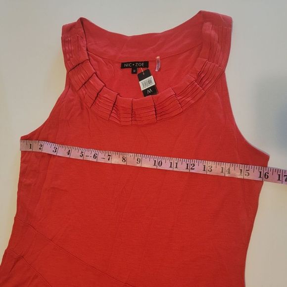 NEW Nic+Zoe Sleeveless Flowy 'Salsa Red' Midi Dress - Picture 5 of 8